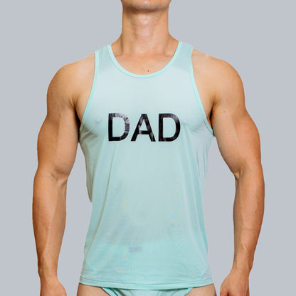 Boys Transparent Ice Silk Thin Smooth Quick-drying DAD Letter Vest