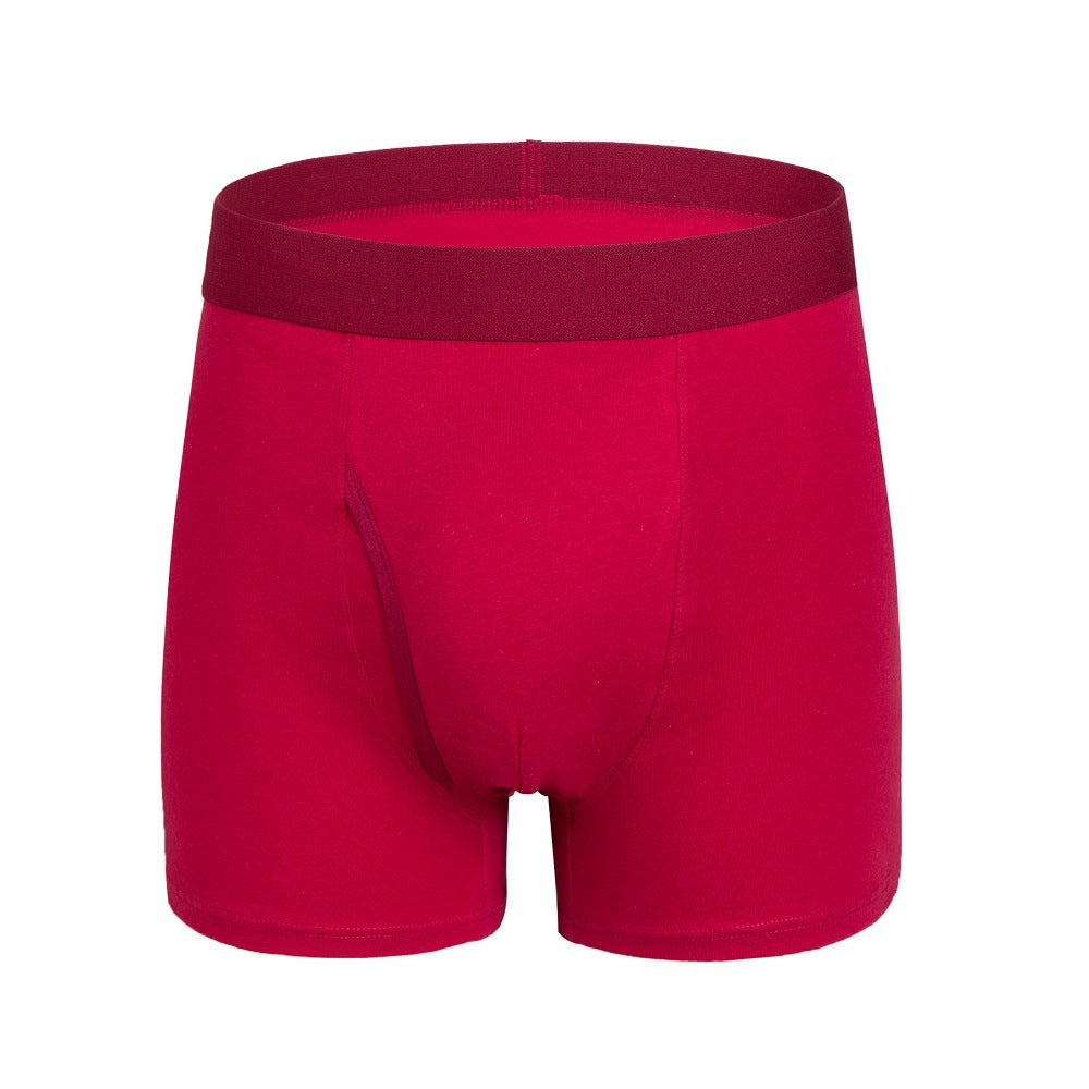 Large Size Men's Boxer Briefs Solid Color