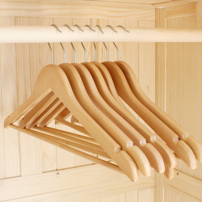 Retro solid wood hanger wooden clothing hanger