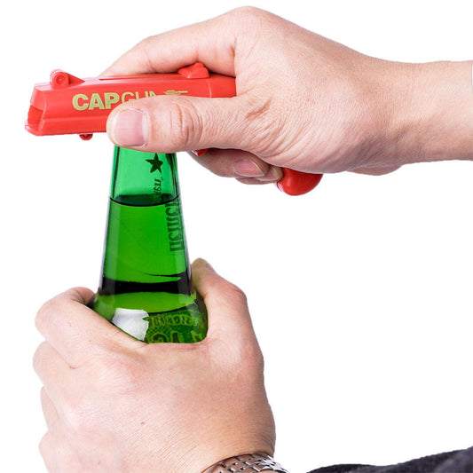 Can Openers Spring Catapult Launcher Gun Shape Bar Tool Drink Opening Shooter Beer Bottle Opener Creative