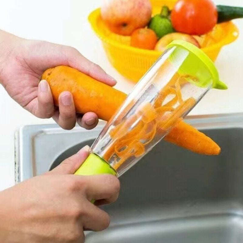 Multifunctional Storage Box Peeler Knife Peeler With Rubbish Bin Slicer Shredder Stainless Steel Vegetable Kitchen Gadgets Tools