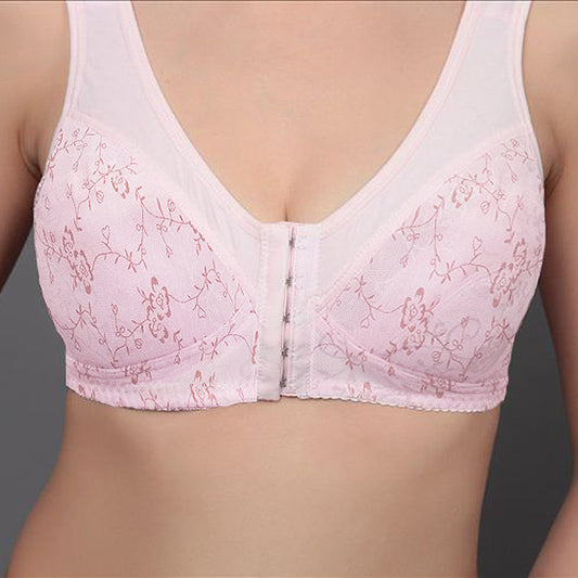 No Rims Nursing Bra Thin Cotton Front Buckle Large Size