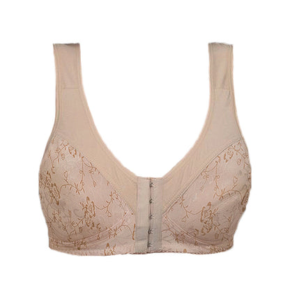 No Rims Nursing Bra Thin Cotton Front Buckle Large Size