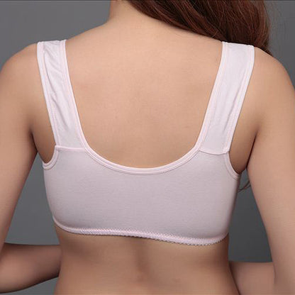 No Rims Nursing Bra Thin Cotton Front Buckle Large Size