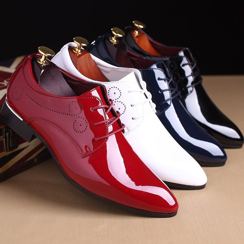 Men Leather Shoes Men Business Casual Dress Shoes