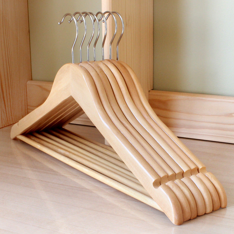 Retro solid wood hanger wooden clothing hanger