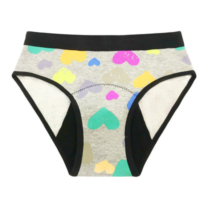 Girls Multicolor Fashion Print Leakproof Panties