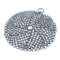 Silver Stainless Steel Cast Iron Cleaner Chainmail Scrubber Home Cookware Clean For Skillets Grill Pans