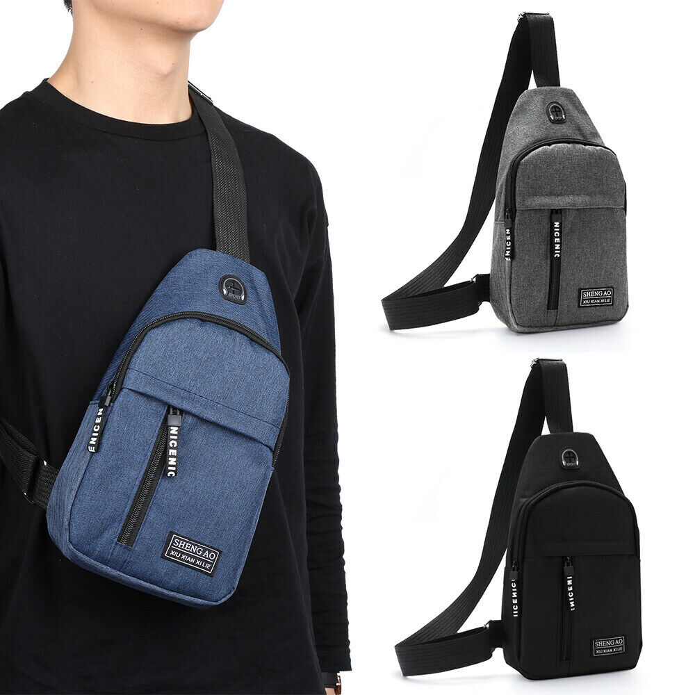 Mens Sling Bag Cross Body Handbag Chest Bag Shoulder Pack Sports Travel Backpack