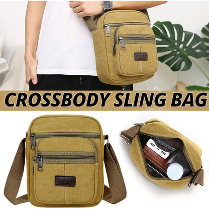 Crossbody Bag Canvas Bags Casual Shoulder Satchel Handbag Pouch Messenger Unisex