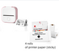 Mini Thermal Printer, T02 Sticker Maker Machine, Portable Bluetooth Pocket Phone Printer