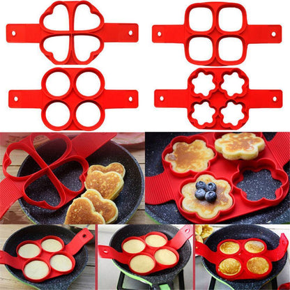 Silicone Non Stick Fantastic Egg Pancake Maker Ring Kitchen Baking Omelet Molds Flip Cooker Egg Ring Mold