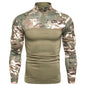 Men's Camouflage Long Sleeve Zipper Pocket T-Shirt