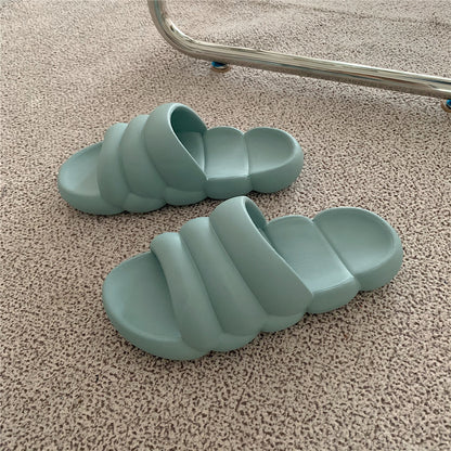 Solid Color Japanese Style Sandals And Slippers Non-slip Bath Bathroom Slippers