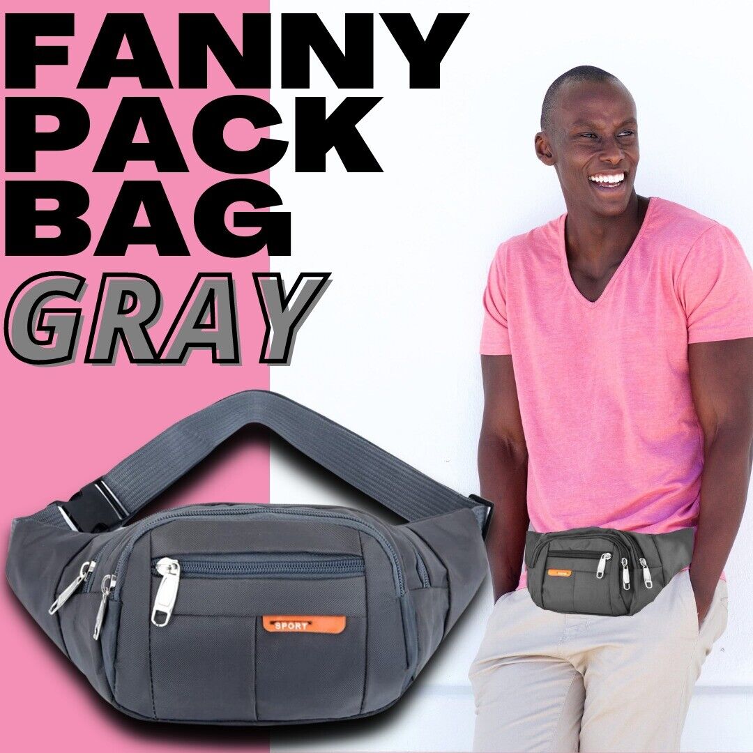 Men Women Fanny Pack Belt Waist Bag Cross Body Sling Shoulder Travel Sport Pouch