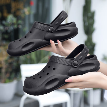 EVA Hole Shoes Beach Casual Baotou Sandals Non-slip Garden Clogs Shoes