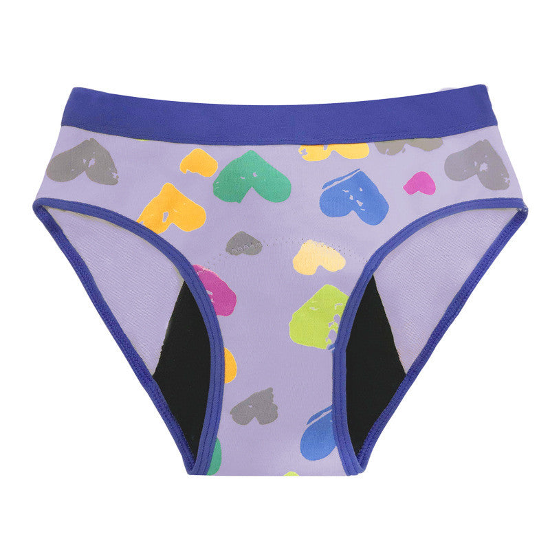 Girls Multicolor Fashion Print Leakproof Panties