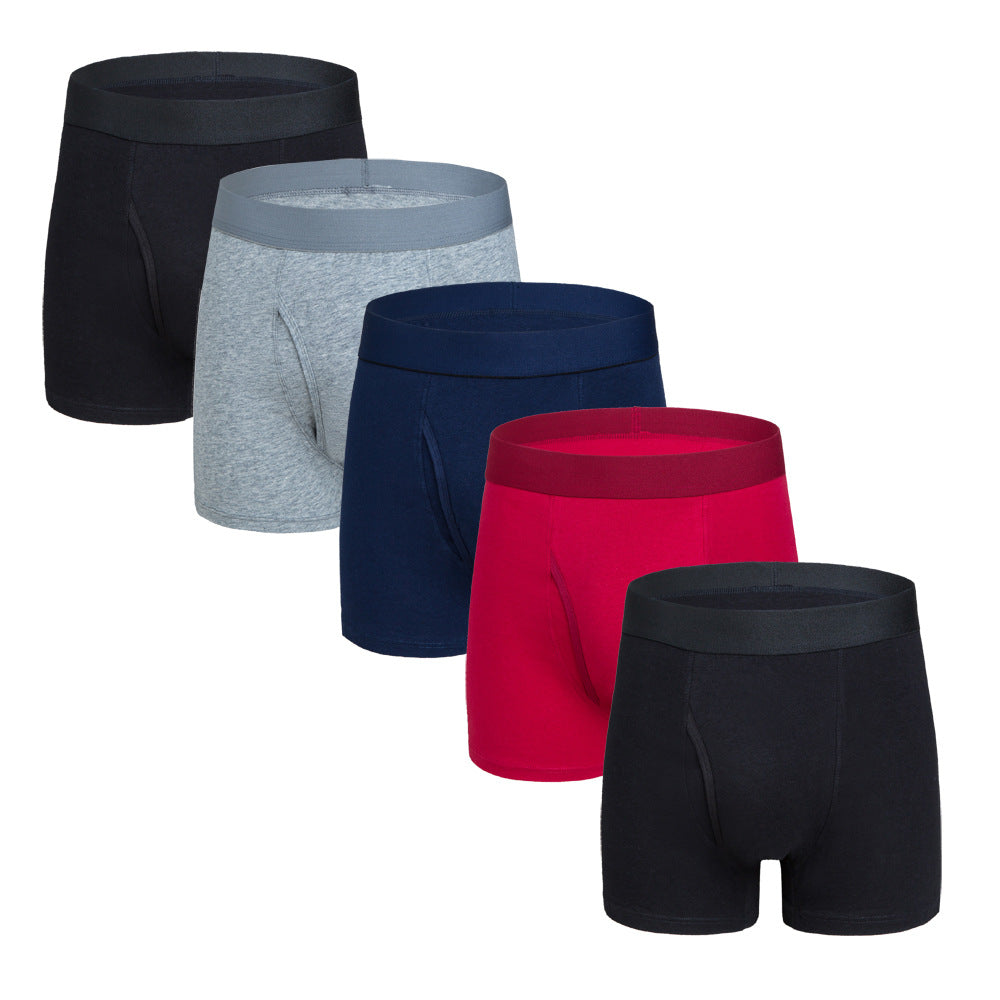 Large Size Men's Boxer Briefs Solid Color