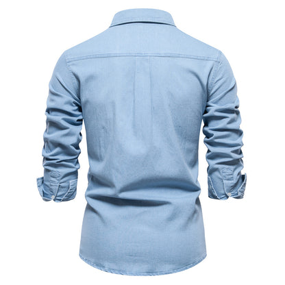 Men's Fashion Casual Denim Long Sleeve Shirt