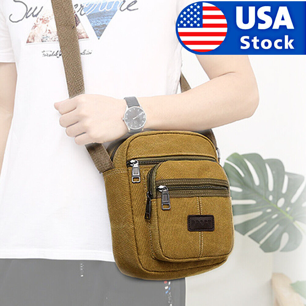 Crossbody Bag Canvas Bags Casual Shoulder Satchel Handbag Pouch Messenger Unisex