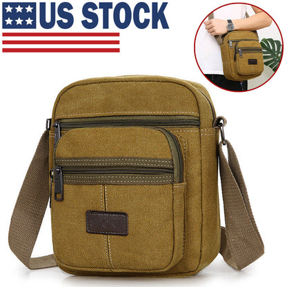 Crossbody Bag Canvas Bags Casual Shoulder Satchel Handbag Pouch Messenger Unisex