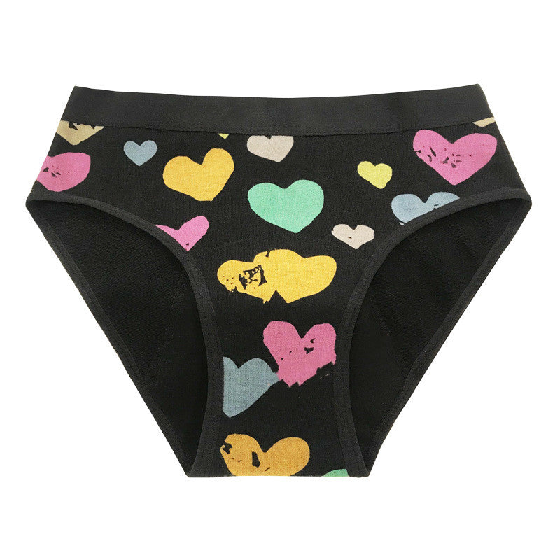 Girls Multicolor Fashion Print Leakproof Panties