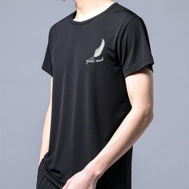 Men's Mesh Short-sleeved T-shirt Student Korean Style