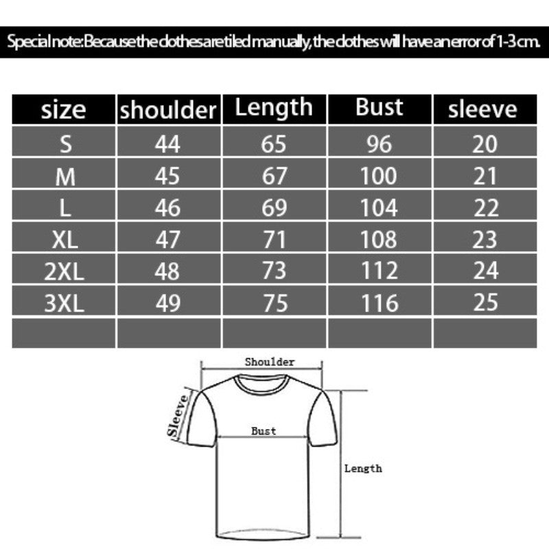 European And American Respected Beard Digital Printing Casual Round Neck T-shirt