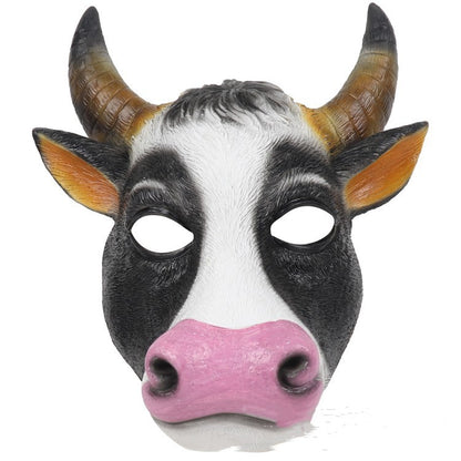 Easter Masquerade Latex Cow Half Face Mask