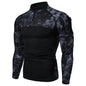 Men's Camouflage Long Sleeve Zipper Pocket T-Shirt