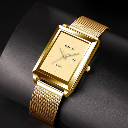 New Men's Square Quartz Watch