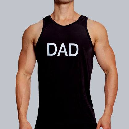 Boys Transparent Ice Silk Thin Smooth Quick-drying DAD Letter Vest