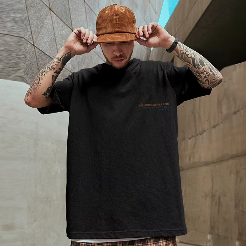 Men's Plus Size Loose Hip Hop Short Sleeve