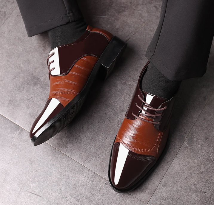 2021 summer new shoes men's business dress large size shoes fashion hundred tower wedding shoes