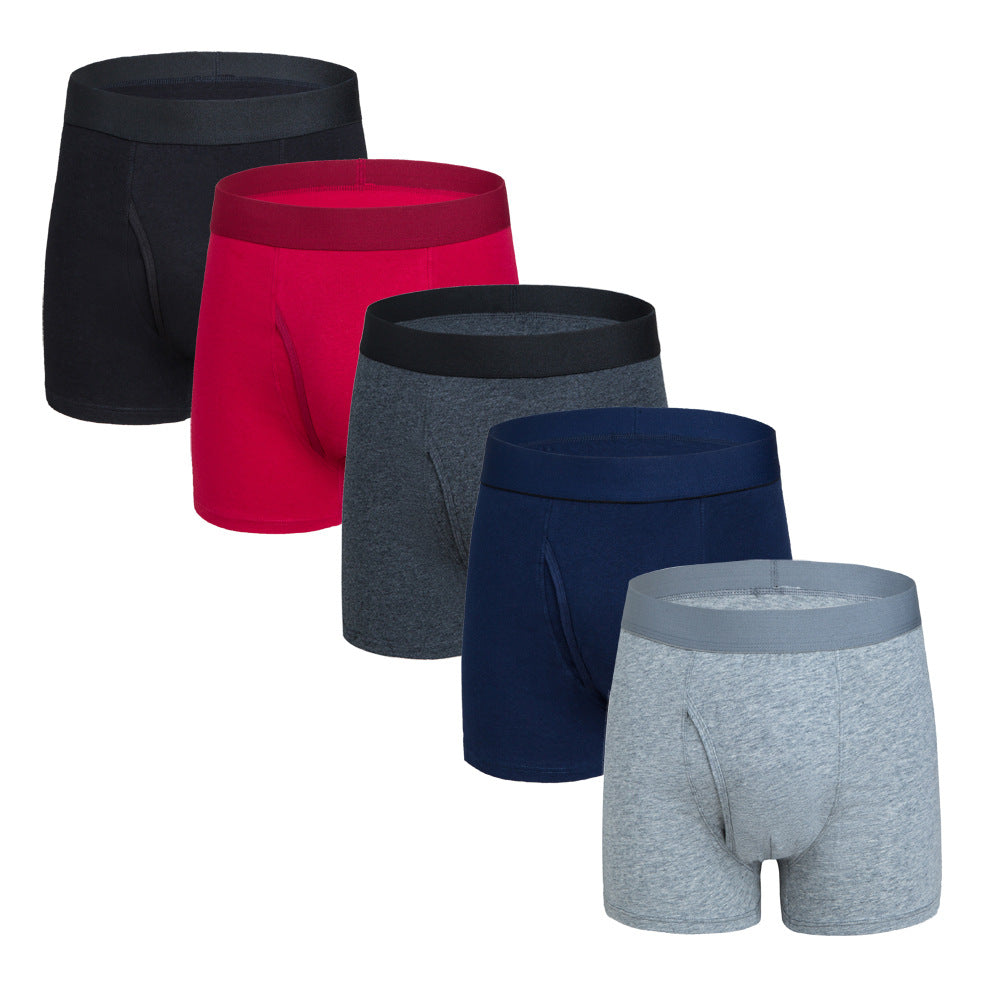 Large Size Men's Boxer Briefs Solid Color