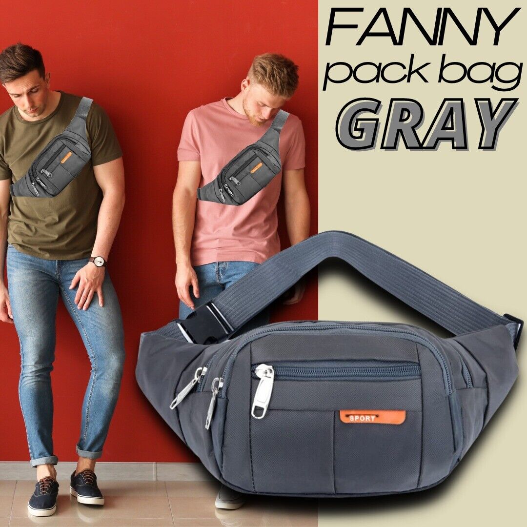 Men Women Fanny Pack Belt Waist Bag Cross Body Sling Shoulder Travel Sport Pouch