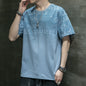 Sports Casual Top Short Youth Trendy Cotton Men's Short-sleeved T-shirt Cotton