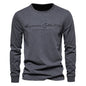 Men's Fashion Casual Exercise Round Neck Print Long Sleeves Bottoming Shirt