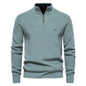 Men's Fashionable Simple Half Turtleneck Solid Color Top