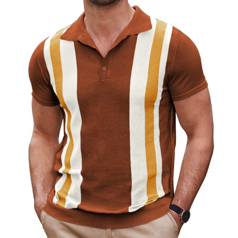 Men's Summer Stripes Jacquard Sweater