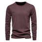 Men's Fashion Casual Exercise Round Neck Print Long Sleeves Bottoming Shirt