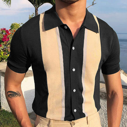 Single-breasted Cardigan Knitted Short Sleeve