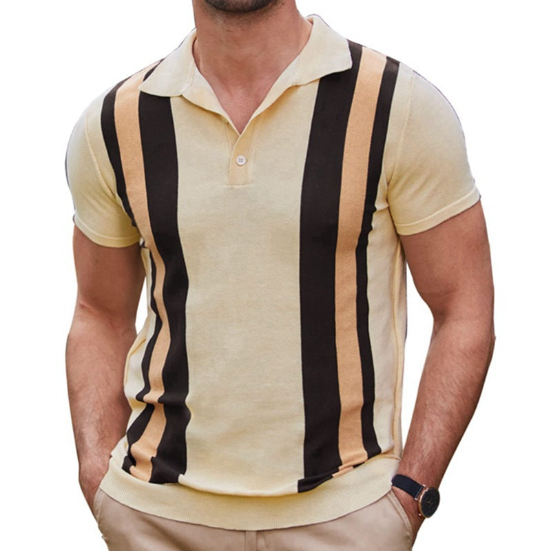 Men's Summer Stripes Jacquard Sweater