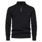 Men's Fashionable Simple Half Turtleneck Solid Color Top