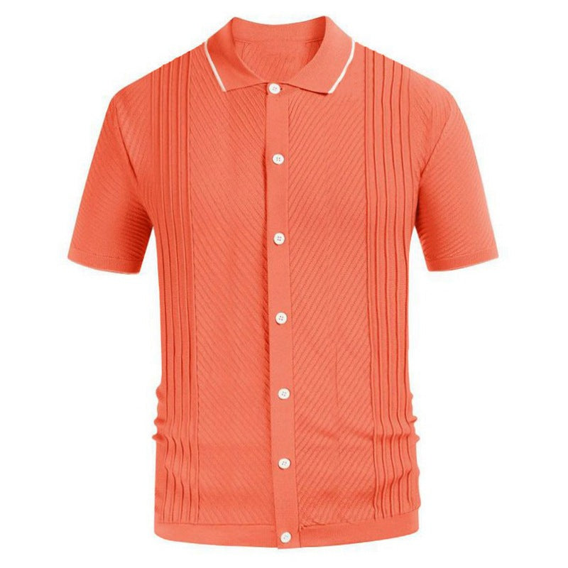 Men's Knitwear Solid Color Casual Business