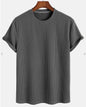 Men's Fashion Solid Color Loose Round Neck T-shirt