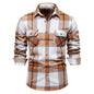 Men's Fashion Plaid Long Sleeve Shirt Top