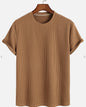 Men's Fashion Solid Color Loose Round Neck T-shirt