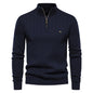 Men's Fashion Casual Stand Collar Half Zip Knitwear Sweater