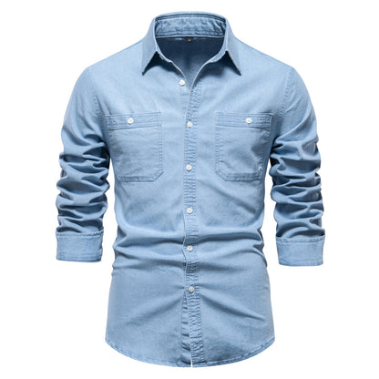 Men's Fashion Casual Denim Long Sleeve Shirt